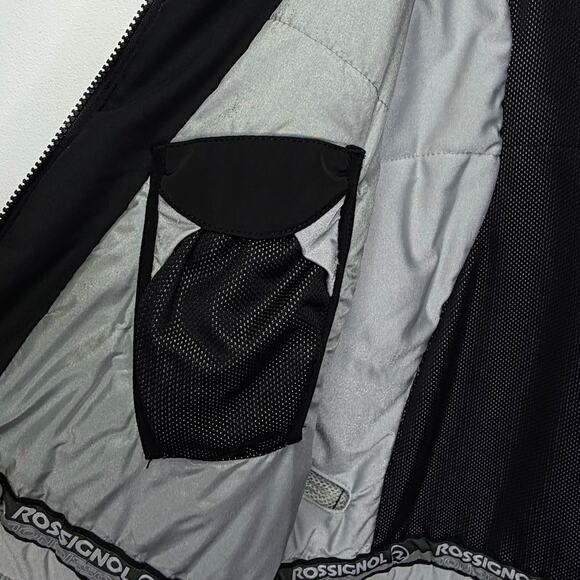 ROSSIGNOL Mens Ski Snowboard Jacket Black Insulated Waterproof Hooded Coat Large - Picture 13 of 16